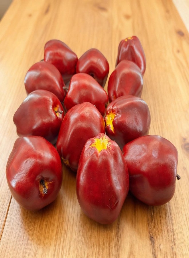 Halloluck 12 Pcs Artificial Red Apples Fake Fruit Faux Apples Realistic Fruits for Home Kitchen Table Fruit Bowl Home Decor Photography Props - Image 3