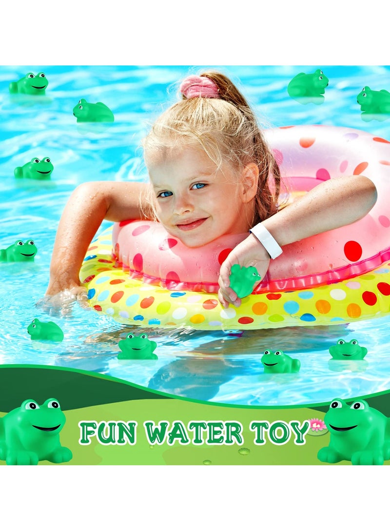 SOLARAE 24 PCS Rubber Frogs Squeak Toys and Float Frogs Baby Shower Toys, Swimming Bathtub Toys for Shower Frogs Bathtub Birthday Party Decoration Boys and Girls Bath Toys - Image 5