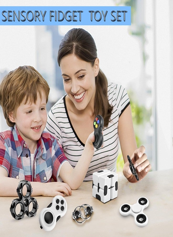 Dr.Kbder 5PC Fidget Toys Adults Set Fidgets for Classroom Must Have Autism Sensory Pack Figette Cube ADHD Special Treasure Prize Tool Stress Relief Desk Cool Gadget for Kid Easter Basket Stuffers for Teen Boys - Image 5