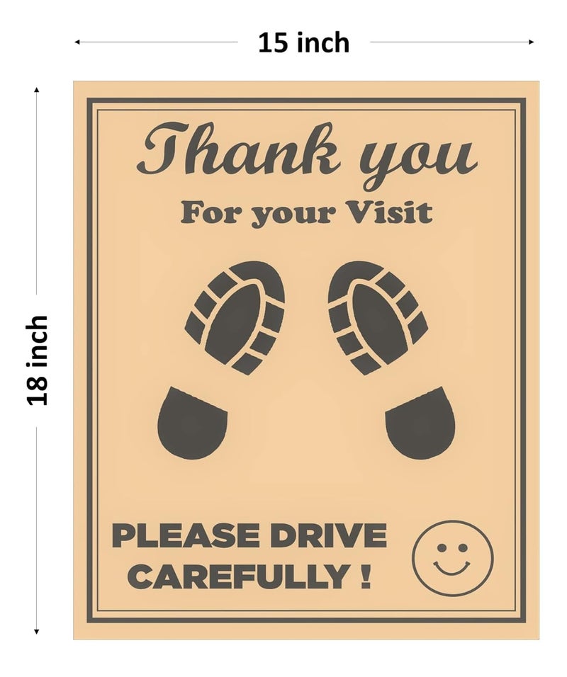 PackShark® Car Disposable Paper Foot Mat, Universal Size for All Cars, Trucks,Car Printing Papers Sheets Car Floor Mats, Paper Interior Automotive Mats (Brown, 15 X 18 Inches) (Pack of 50) - Image 3