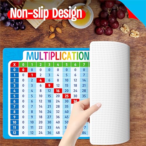 SpriteGru 6 Pack Placemats for Kids, Non-Slip Washable Table Mat, Reusable Subtraction, Multiplication, Fraction, Addition, Division Placemats for Home, Kindergarten, Classroom, Nursery - Image 5