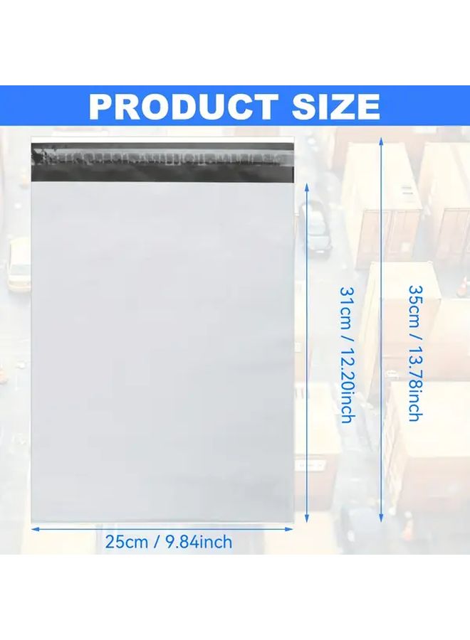 25 Pcs White Self Adhesive Polyethylene Mailers Express Mailing Bags Durable Shipping Envelopes For Secure Document Transport Office Supplies Package Mailing Size 11.81 X 16.54 Inch - Image 5
