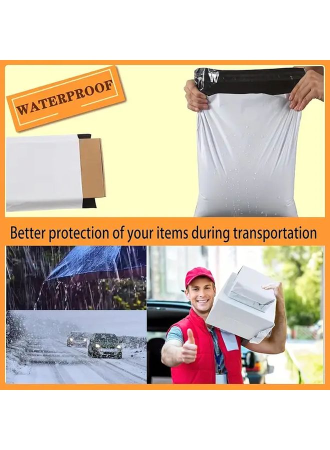 25 Pcs White Self Adhesive Polyethylene Mailers Express Mailing Bags Durable Shipping Envelopes For Secure Document Transport Office Supplies Package Mailing Size 11.81 X 16.54 Inch - Image 3