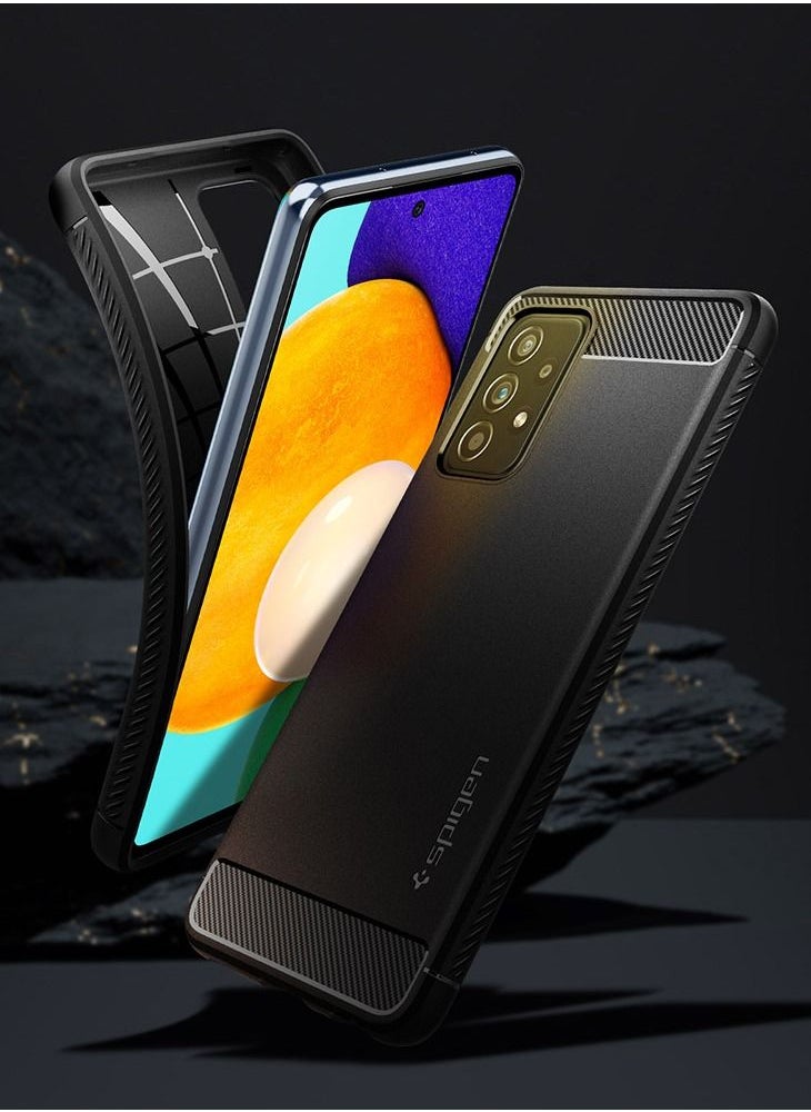 Spigen - Rugged Armor Case Cover For Samsung Galaxy A52s 5G and Galaxy A52 - Matte Black - Image 1