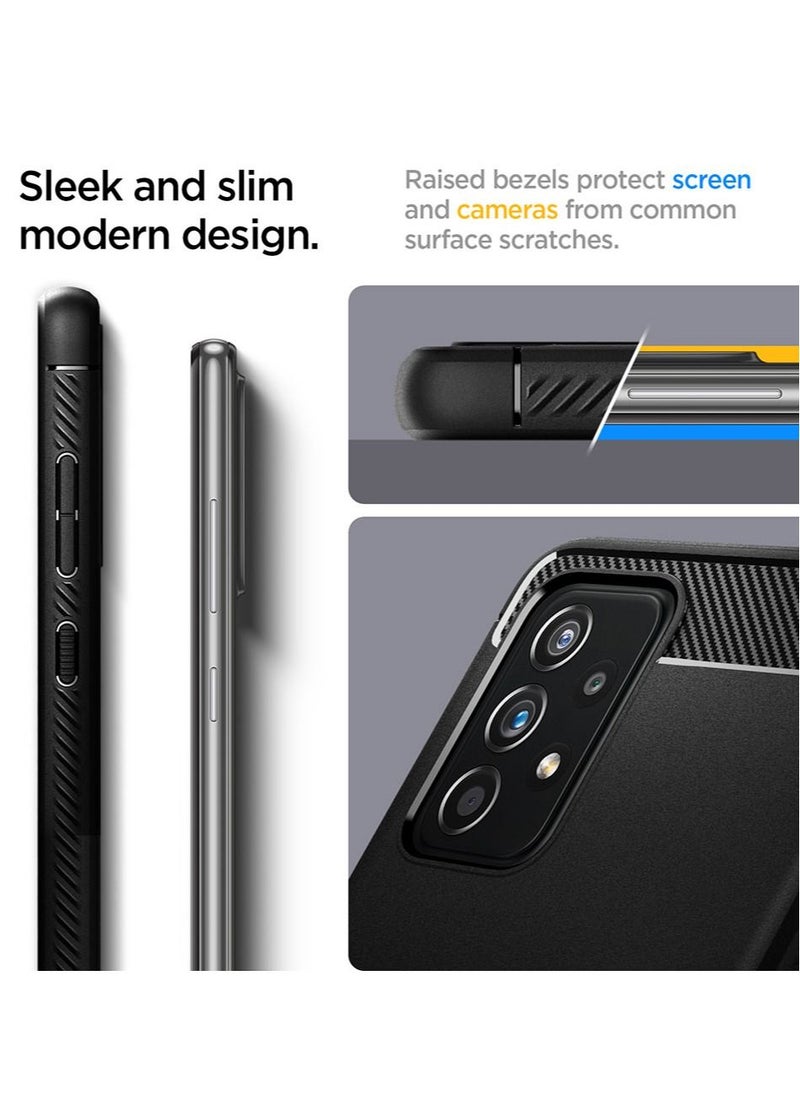 Spigen - Rugged Armor Case Cover For Samsung Galaxy A52s 5G and Galaxy A52 - Matte Black - Image 1