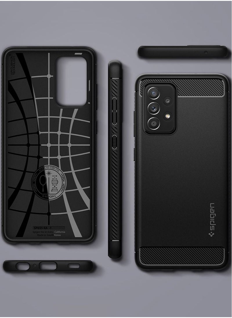 Spigen - Rugged Armor Case Cover For Samsung Galaxy A52s 5G and Galaxy A52 - Matte Black - Image 1