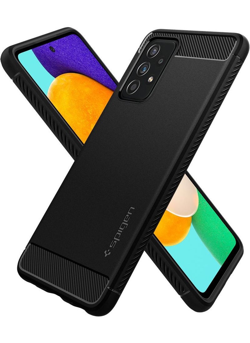 Spigen - Rugged Armor Case Cover For Samsung Galaxy A52s 5G and Galaxy A52 - Matte Black - Image 1