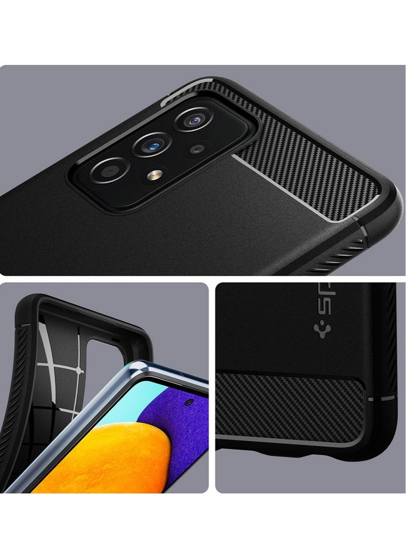 Spigen - Rugged Armor Case Cover For Samsung Galaxy A52s 5G and Galaxy A52 - Matte Black - Image 1