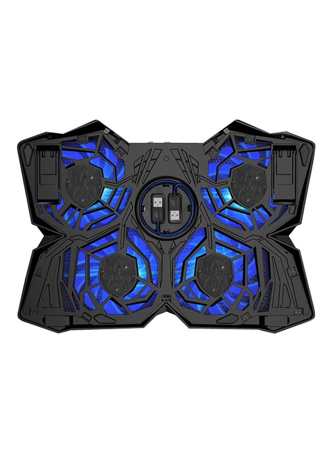 Loquat Cooling Pad For 17-Inch Laptop Black/Blue - Image 1