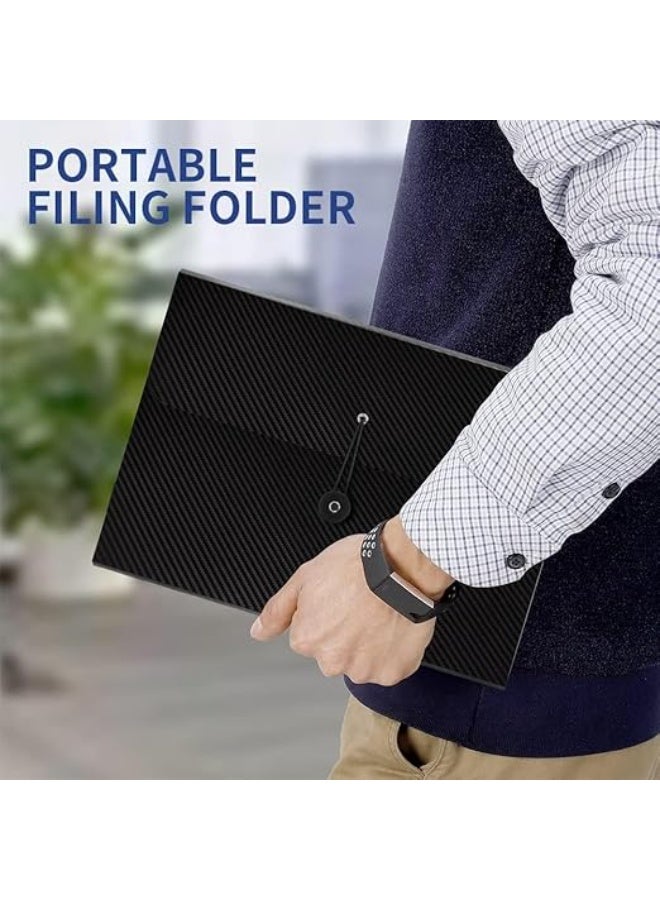 Expanding File Organizer Folder 13-Pocket Accordion File Folder with Tabs Elastic Closure A4 Document Holder for Home School Office and Travel - Image 4