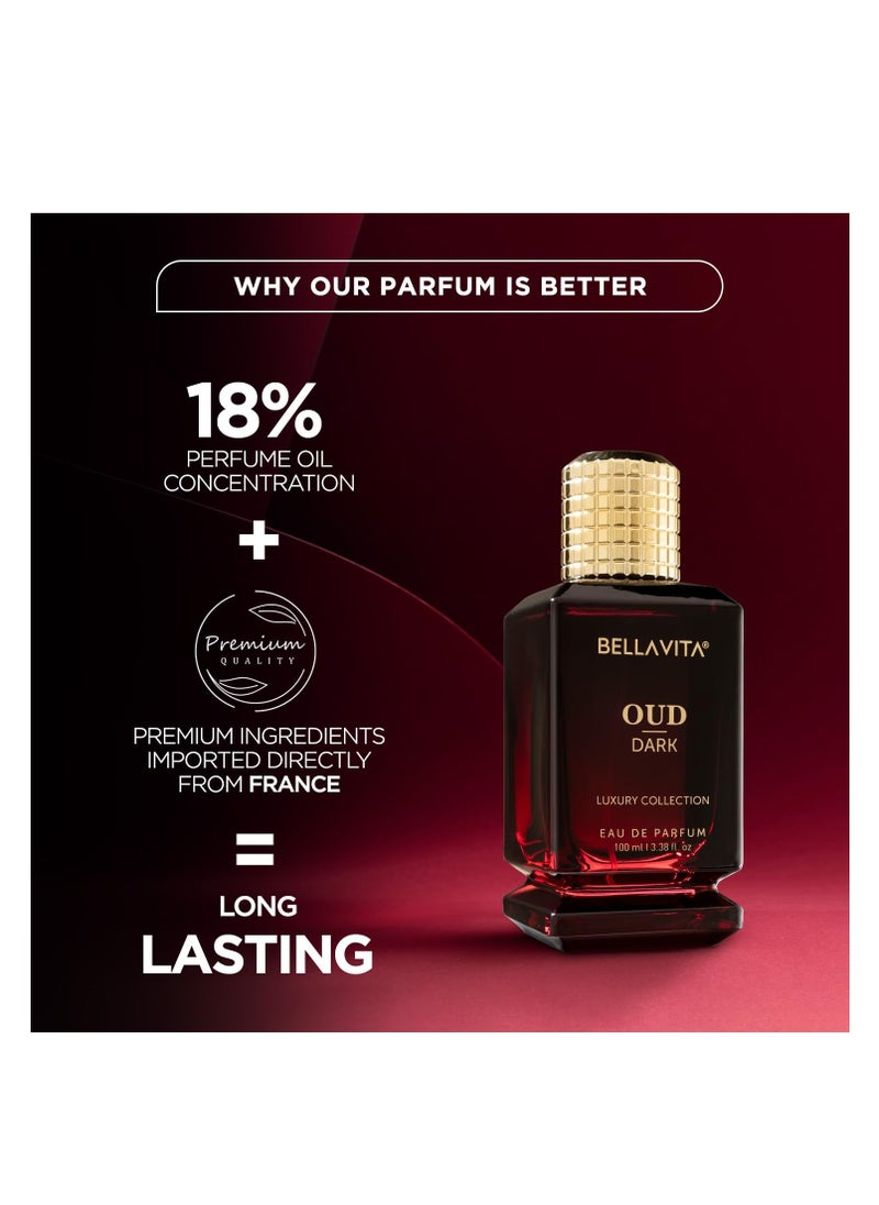 Bella Vita OUD DARK Eau De Parfum (3.48 fl. oz.) | Intense Arabian Perfume for women & men | Infused with Citrus, Grapefruit, Floral, Vetiver, Orris, Musky Oud | Fragrance Family: Spicy, Ambery, and Oud  - Image 5