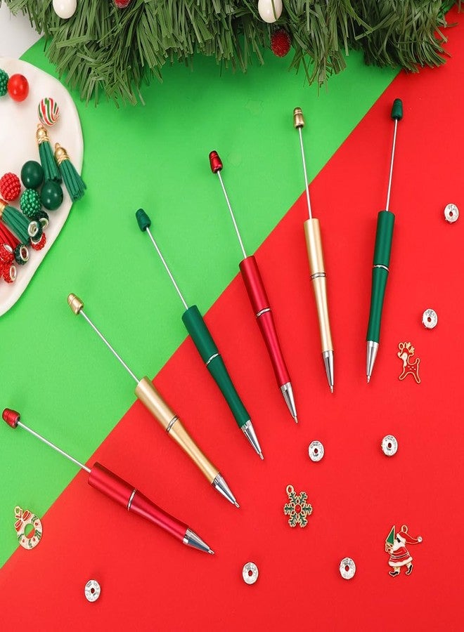 Vellibring 20PCS Christmas Beadable Pens, Christmas DIY Bead Pens Bulk with Colorful Crystal Beads Assorted Tassels Pendants for Kids Students Presents - Image 5