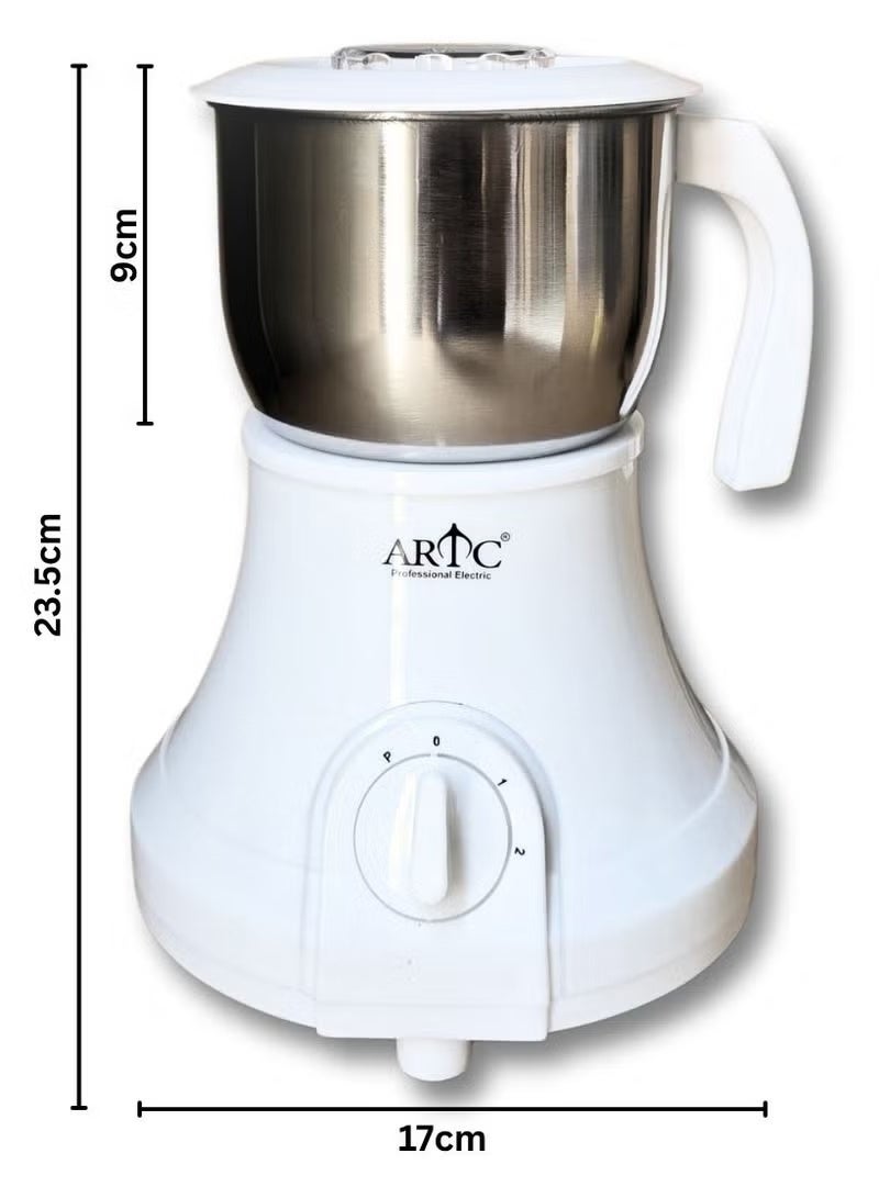 ARTC Large Capacity 600ML Electric Grinder with Stainless Steel Container, Powerful Motor, Adjustable Speed Control, Convenient Handling, Multipurpose Functionality, Ideal for Coffee Beans, Spices, Nuts, Herbs, and Various Kitchen Ingredients - Image 1