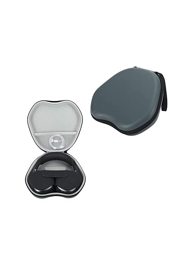 KASTWAVE Hard Case For Air Pods Max Headphones Carrying Case Storage Travel Case Fashion Pu Case Wireless Headphones Eva Storage Case Protective Case Cover Gray - Image 1