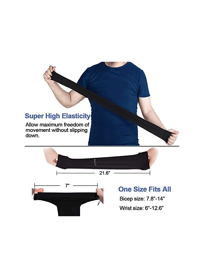 Aqua أكمام حماية تبريد للنساء والرجال، أكوا 6/3 أزواج طويلة لحماية الذراع من الشمس للغولف، كرة السلة، ركوب الدراجات، تغطية الوشوم - Image 5