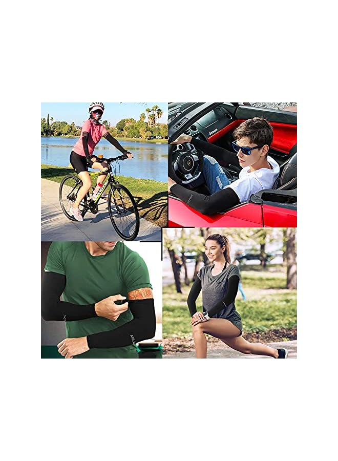 Aqua أكمام حماية تبريد للنساء والرجال، أكوا 6/3 أزواج طويلة لحماية الذراع من الشمس للغولف، كرة السلة، ركوب الدراجات، تغطية الوشوم - Image 4