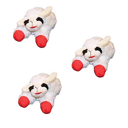 Multipet Mini Lamb Chop Toy 6 3 Pack - Image 1