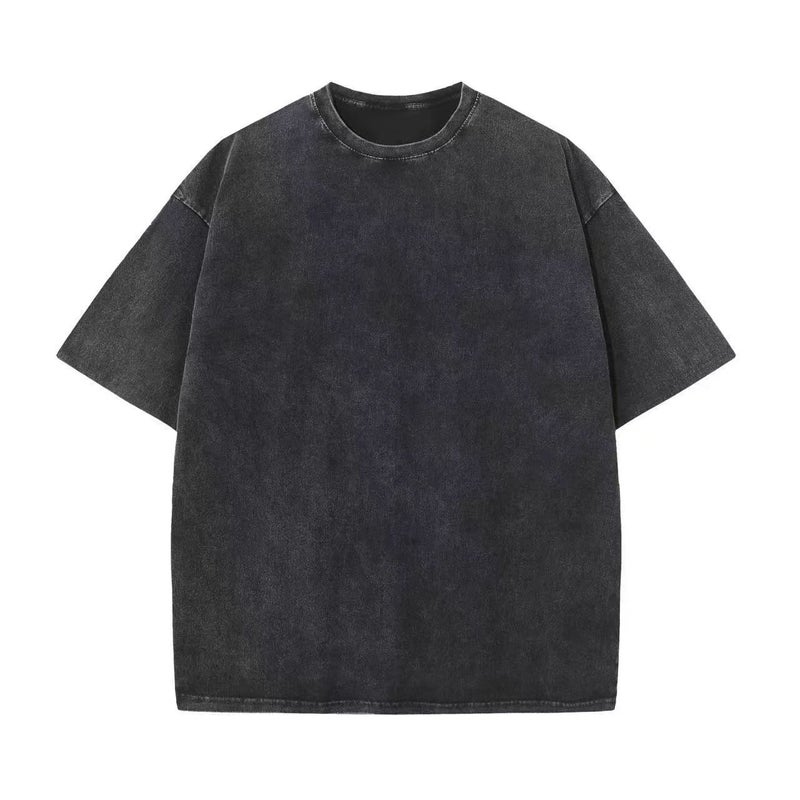 Washed Old Heavy Cotton Short-Sleeved T-Shirt Men'S Loose Hong Kong Style Ins Half-Sleeved Summer Trendy Half-Sleeved T-Shirt Trendy Brand - Image 5