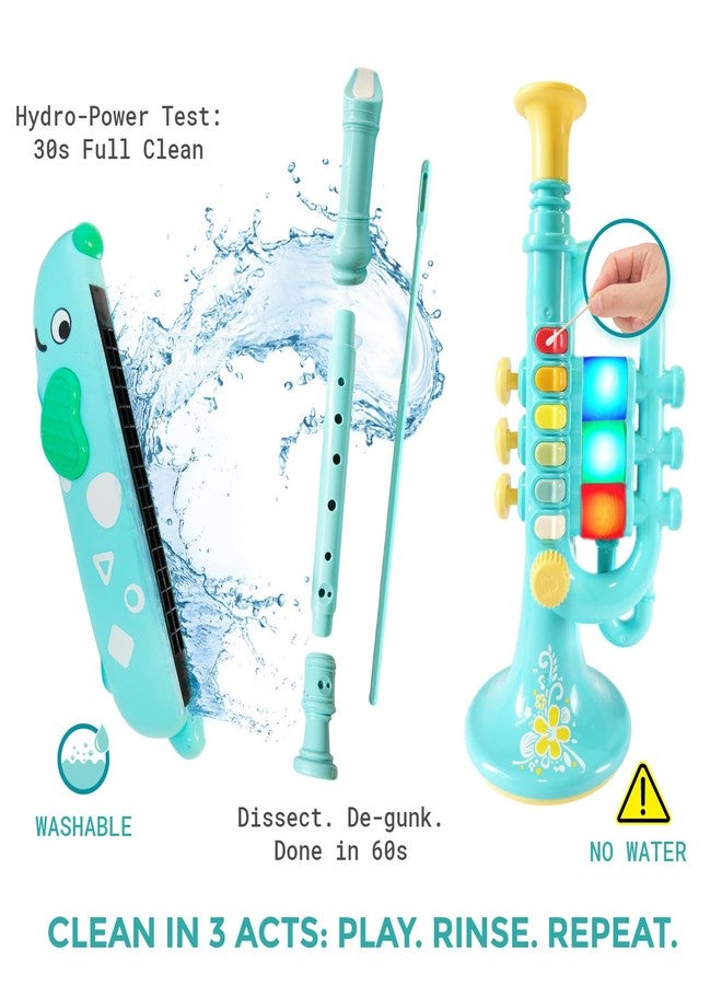 TUSALMO Kids Musical Instruments Toys 3 in 1, Trumpet Harmonica Recorder Set with Storage Bag, Educational Music Toys for Children Ages 3 4 5 6 7, Gifts for Boys Girls - Image 5