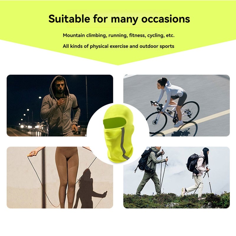 Summer Balaclava UV Sun Protection Full Face Mask  for Men Women with Reflective Strip Cooling Breathable - Image 3