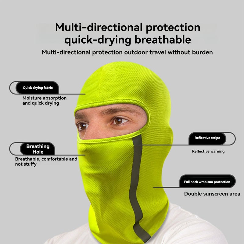 Summer Balaclava UV Sun Protection Full Face Mask  for Men Women with Reflective Strip Cooling Breathable - Image 2