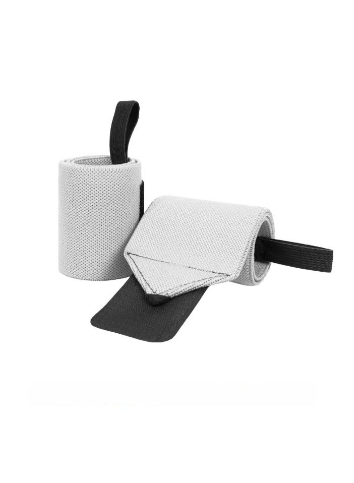 AROAQ Weight Lifting Wrist Wraps, Comfortable Wrist Support Brace, Elastic And Durable Gym Training Fist Straps, Adjustable Breathable Wrist Band For Workouts Gym, (All White) - Image 1