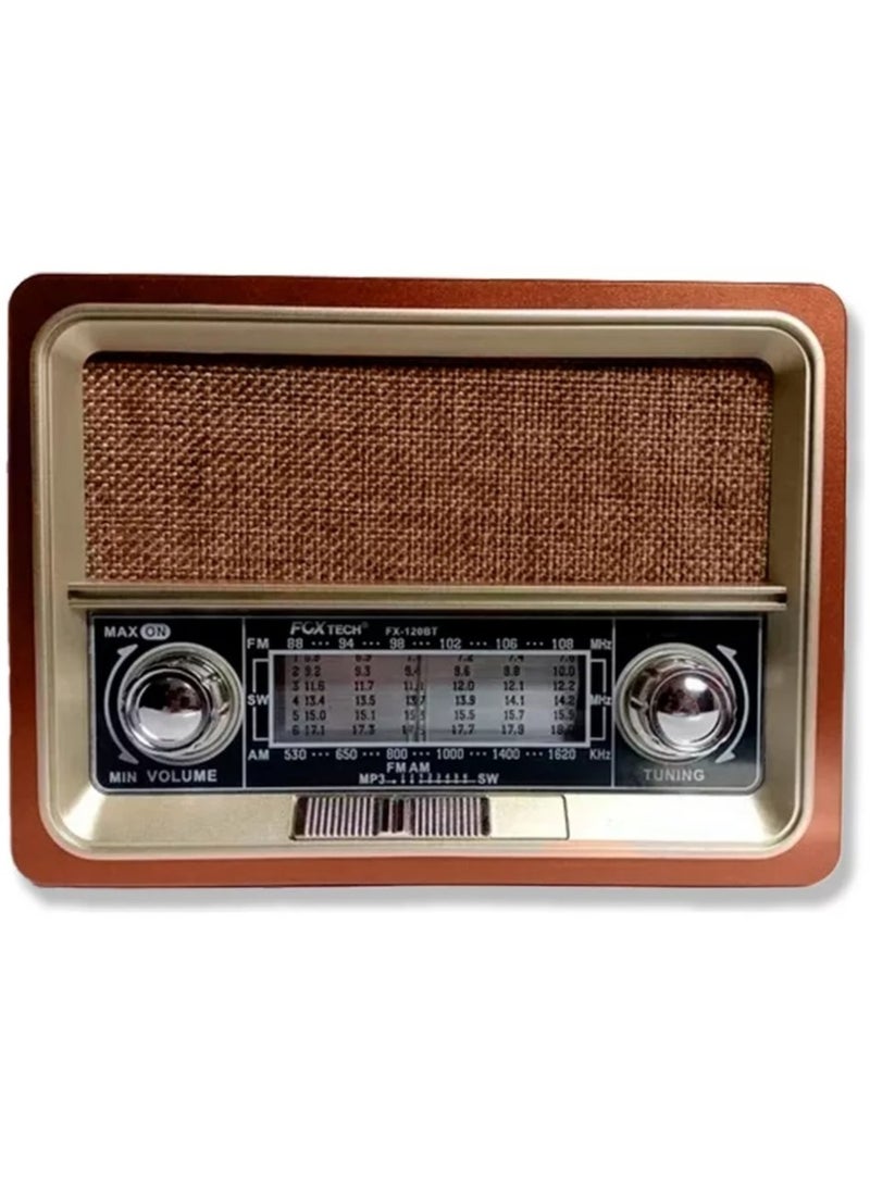 كي اس تي راديو محمول ريترو FM/AM/SW ثلاثي الموجات مع مشغل MP3 ومكبر صوت لاسلكي بتقنية البلوتوث - Image 2