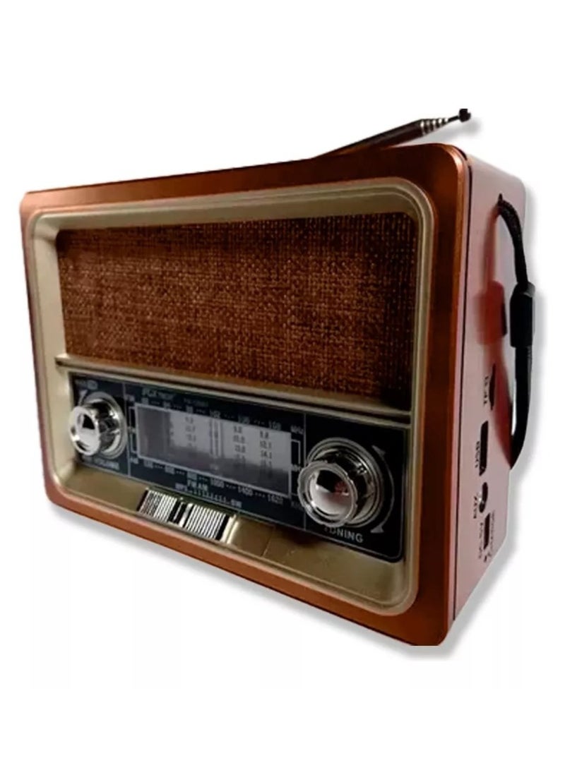 كي اس تي راديو محمول ريترو FM/AM/SW ثلاثي الموجات مع مشغل MP3 ومكبر صوت لاسلكي بتقنية البلوتوث - Image 3