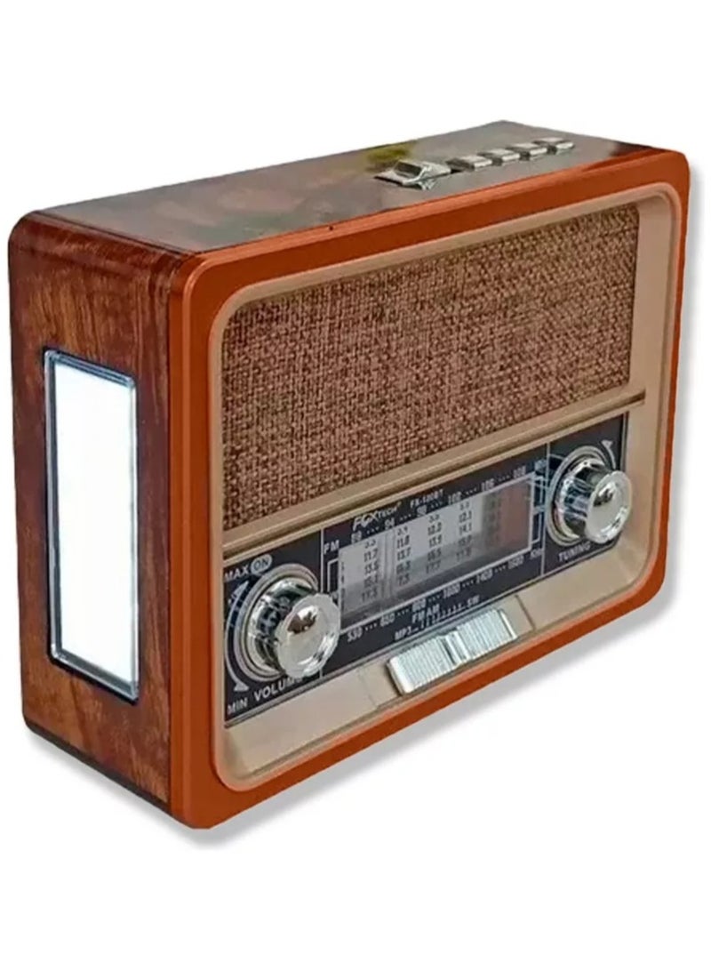 كي اس تي راديو محمول ريترو FM/AM/SW ثلاثي الموجات مع مشغل MP3 ومكبر صوت لاسلكي بتقنية البلوتوث - Image 4