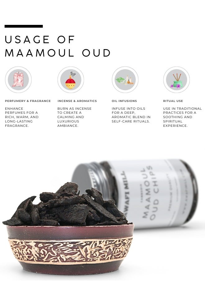 Awafi Mill AWAFI MILL Cambodia Maamoul Oud Chips | Cambodian Agarwood | Natural Incense (Bottle of 250 gram / 9 Oz)  - Image 3