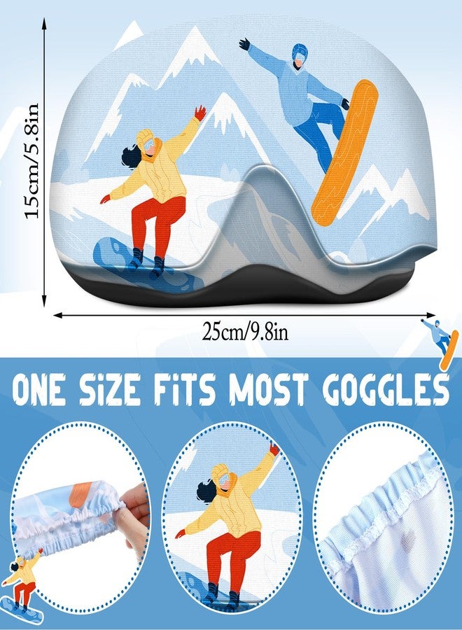 Haull 6 Pcs Ski Goggle Cover Protectors Microfiber Protective Cover Sleeve Ski Goggle for Travel Storage(Snowboard) - Image 2