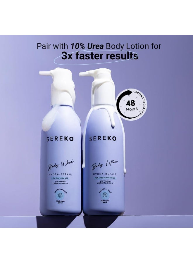 SEREKO Body Wash Hydra Repir  5% Urea & Oat Milk |  Body Wash 200 ML | For Strawberry skin, De-tan, Body-acne| Body Wash for Men & Women | AHA BHA free, paraben free, SLS free | Gentle Exfoliating | Very dry & flaky skin - Image 4