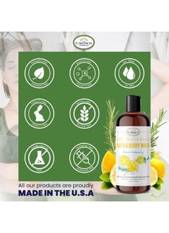 The Crown Choice All Natural Body Wash Sensitive Skin For Women Men 2Pack Ph5.5 Best Ph Balance Shower Gel Liquid For All Skin Moisturizing Sulfate Free Body Soap Gel Liquid Chemical Free Cleanser  - Image 5