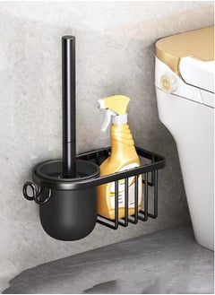 Kutis 1-Set Wall-Mounted Toilet Brush And Holder Black 21.5x9.2x33.5 Cm  - Image 1