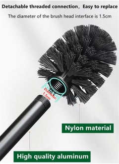 Kutis 1-Set Wall-Mounted Toilet Brush And Holder Black 21.5x9.2x33.5 Cm  - Image 5