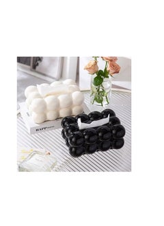 Bubble Design Decorative Tissue Box for Home, Living Room, Office with Zipper for Easy Removing Tissues