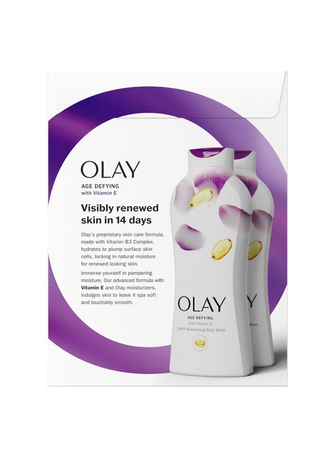 Olay Age Defying Body Wash With Vitamin E & B3 Complex Moisturizing Visibly Smooth Skin 22 Fl Oz (Pack Of 2) - Image 2