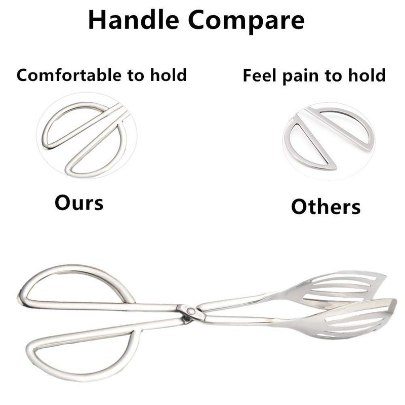 TOONEV Stainless Steel Buffet Tongs - Set of 2, 10.3' - Image 4