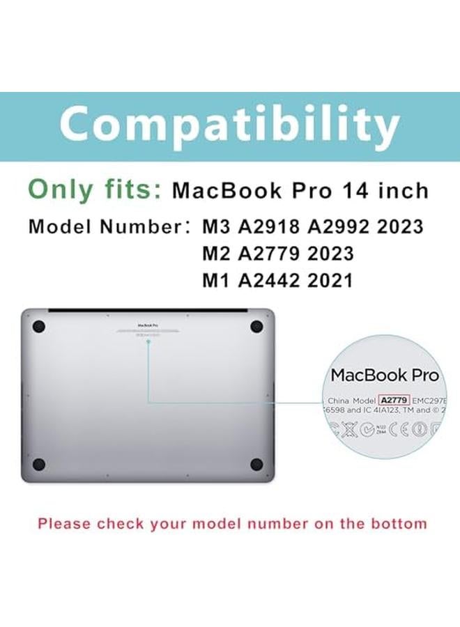 Procases For Macbook Pro 14 Inch Case 2023 2022 2021 M3 A2918 A2992 M2 A2779 M1 A2442 With Pro Max Chip Heavy Duty Hard Shell Dual Layer Protective Cover With Fold Kickstand Black - Image 2