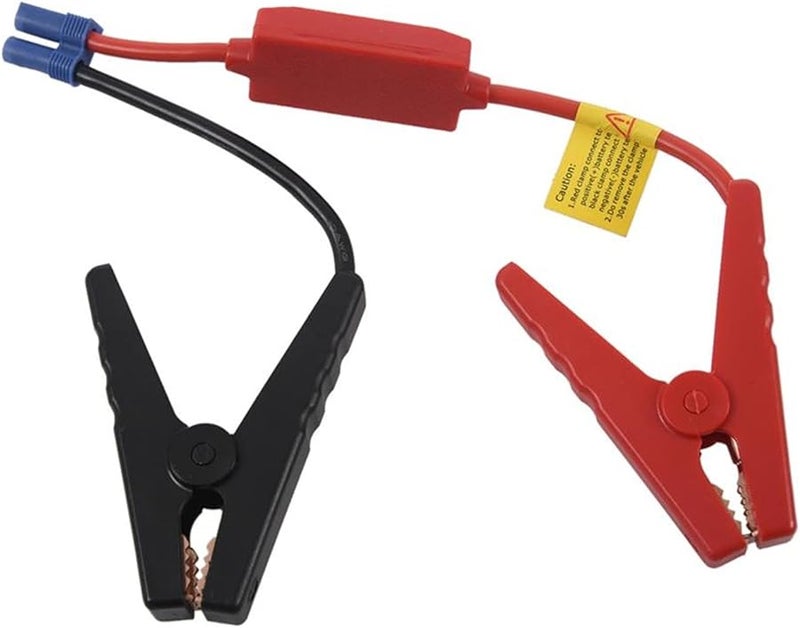 Red Emergency Car Battery Jump Starter Cable with Alligator Clamps - Image 1