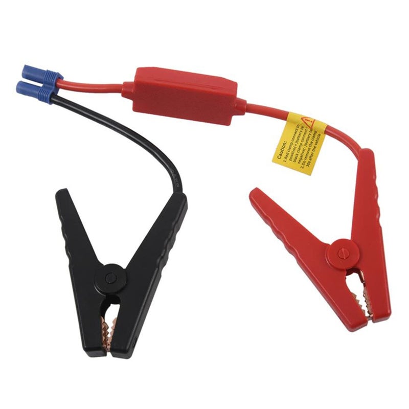 Red Emergency Car Battery Jump Starter Cable with Alligator Clamps - Image 2
