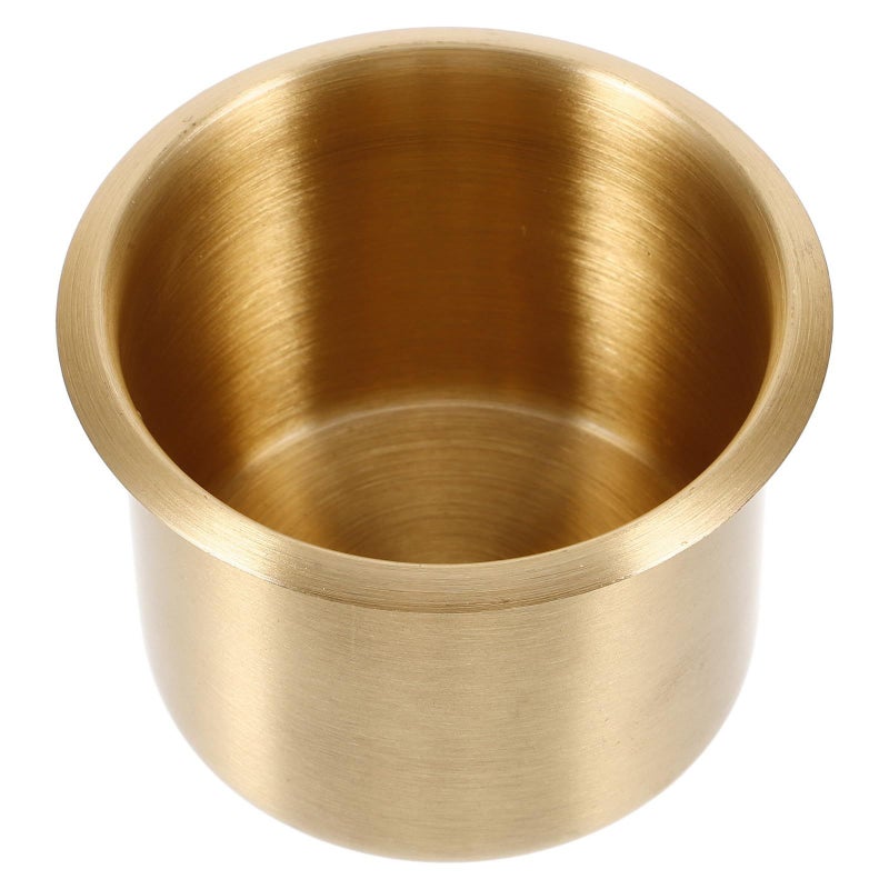 Brass Recessed Cup Holder Insert for Car Sofa Boat 6.7x5.5cm Interior Accessory - Image 2