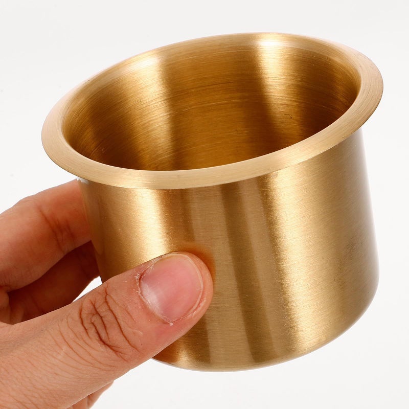 Brass Recessed Cup Holder Insert for Car Sofa Boat 6.7x5.5cm Interior Accessory - Image 5
