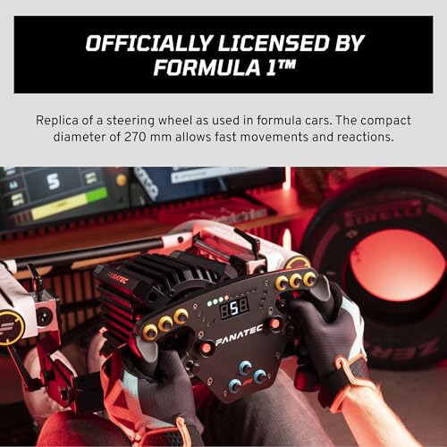 Fanatec Sim Racing ClubSport Steering Wheel F1 Esports V2 Officially Licensed Formula 1 Product Alcantara Grips LED Display Magnetic Paddles Integrated Vibration Motors PC - Image 3