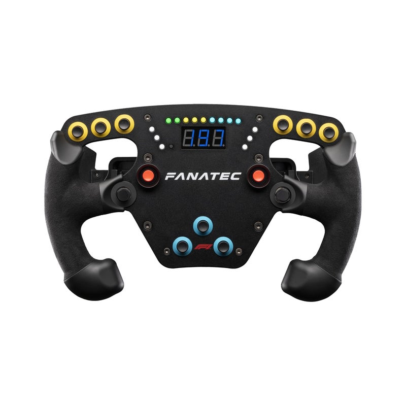 Fanatec Sim Racing ClubSport Steering Wheel F1 Esports V2 Officially Licensed Formula 1 Product Alcantara Grips LED Display Magnetic Paddles Integrated Vibration Motors PC - Image 2