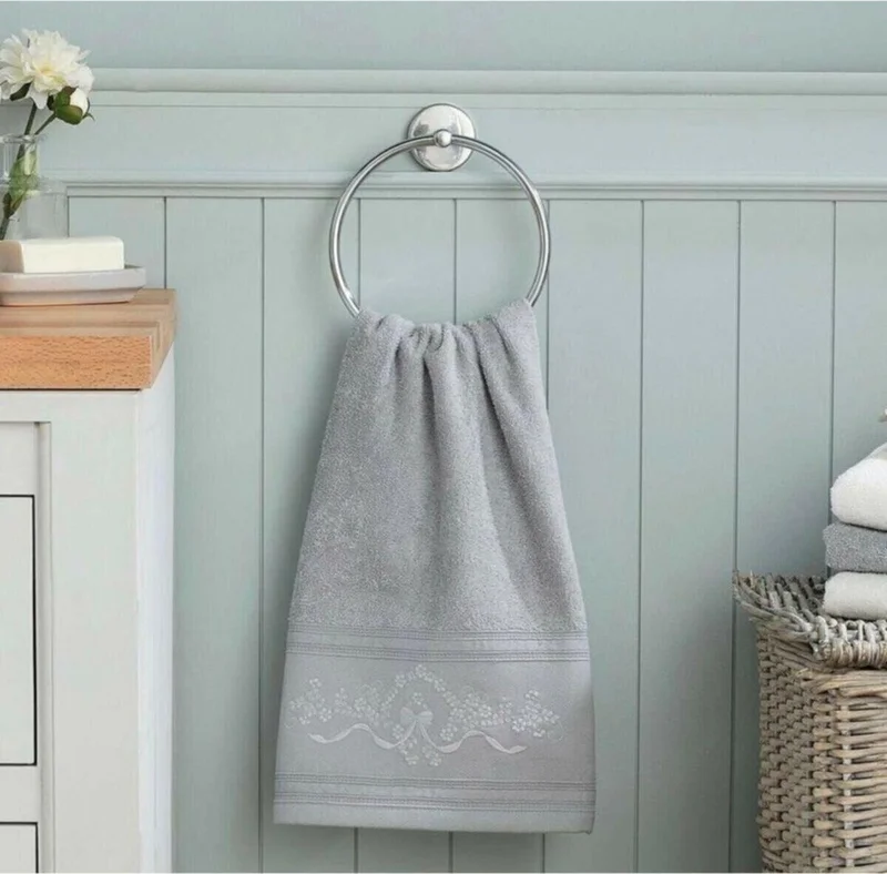 Mc Blue Metal Round Towel Rack