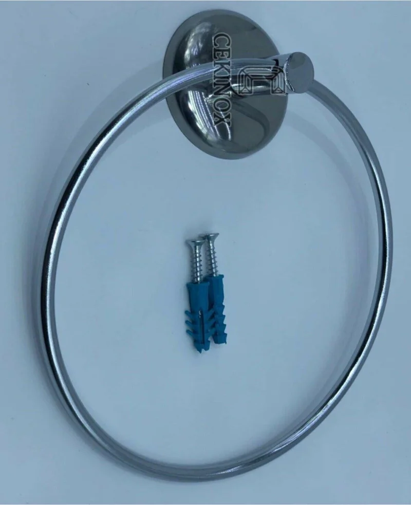 Mc Blue Metal Round Towel Rack