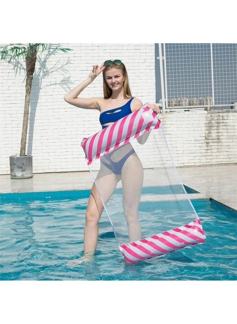 Y&D Foldable Casual Inflatable Water Striped Recliner With Net Hammock - Image 3