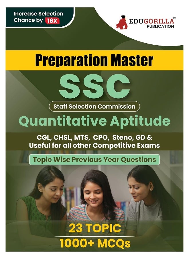 Preparation Master SSC Quantitative Aptitude: Topic-wise Previous Year Questions (PYQ) 2023 (English Edition) - 23 Solved Tests Useful for MTS, CHSL, CGL, CPO, Stenographer and Other SSC Exams  - Image 1
