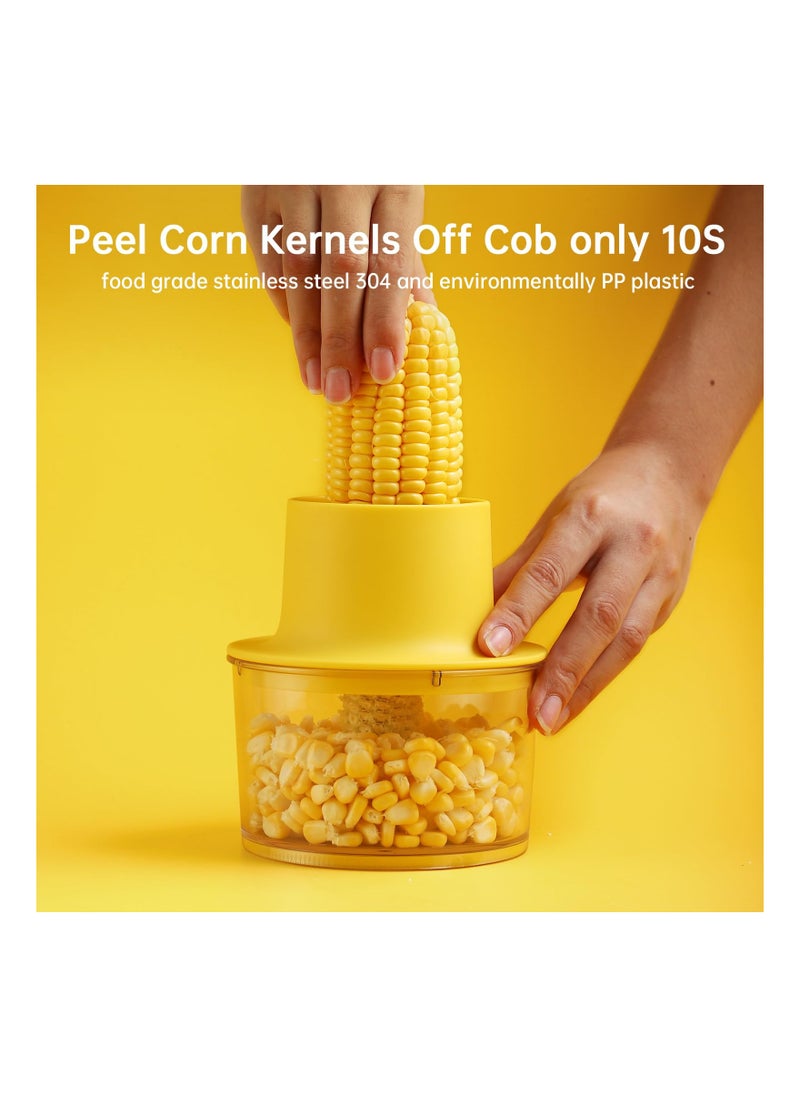 SYOSI - Corn Peeler and Stripper Tool, Corn Cob Stripping Tool Efficient Corn Cutter and Remover Manual Corn Kernel Peeler with Built-In Cup Grate Kitchen Corn Stripper Tool Manual Corn Cob Husker - Image 1